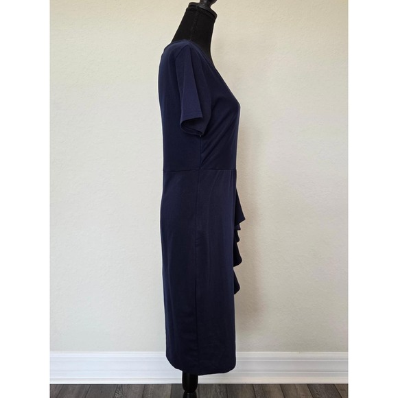 Oxiuly Women's V Neck Slim Ruffle Hem Sheath Dress - NWT - Picture 4 of 4